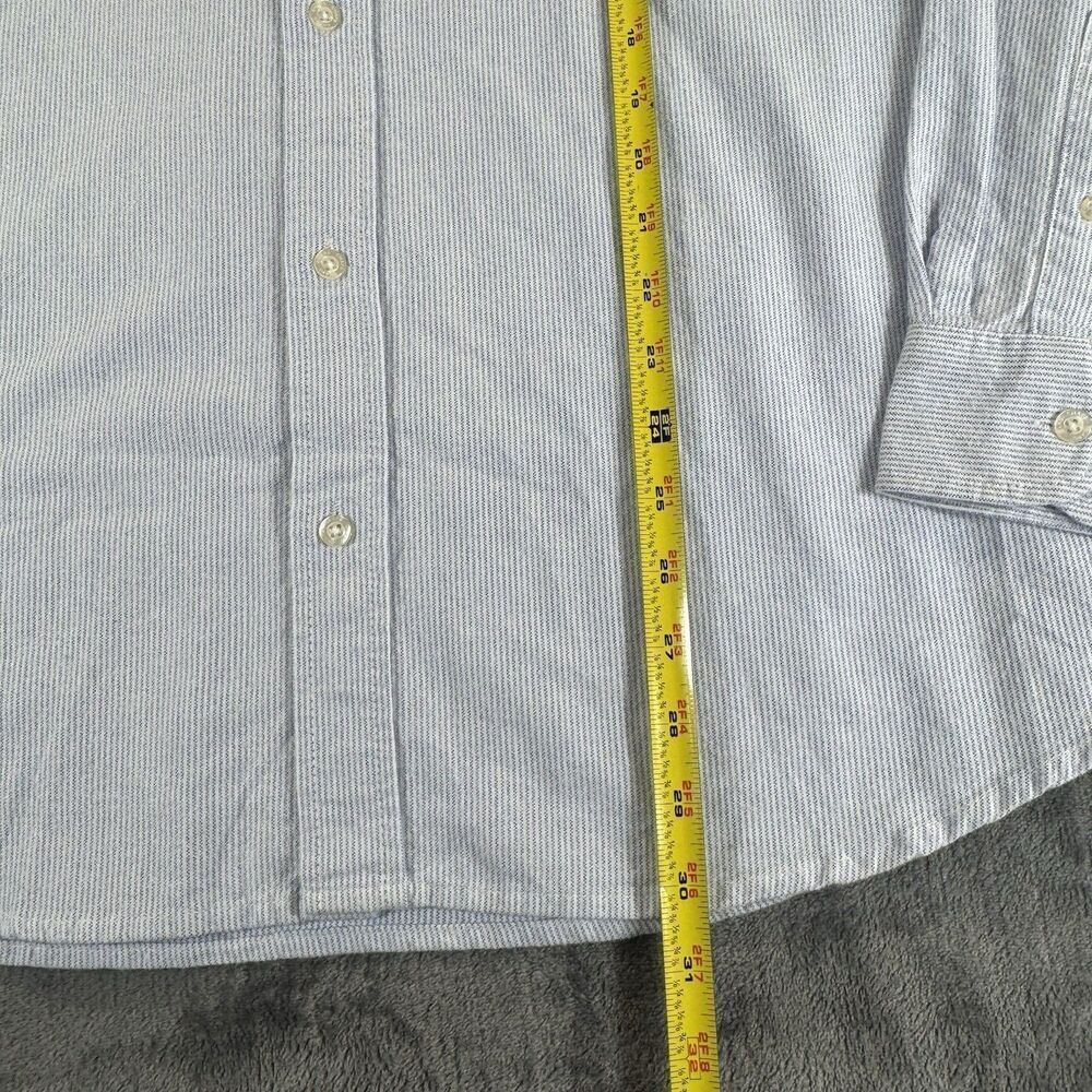 NWT Chaps XL Men Striped Seacoast Wash 100% Fine Soft Cotton Oxford Woven Shirt - Picture 9 of 12